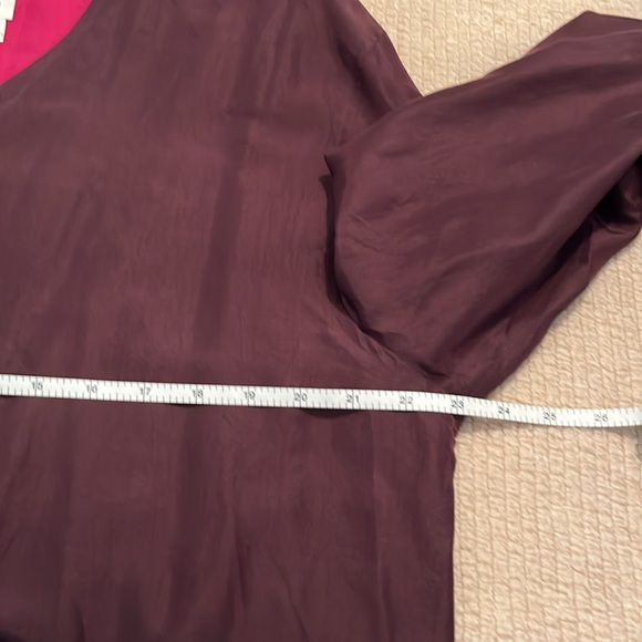 💯 Silk Bomber Jacket Plum reversible women possibly L or XL - Picture 7 of 7